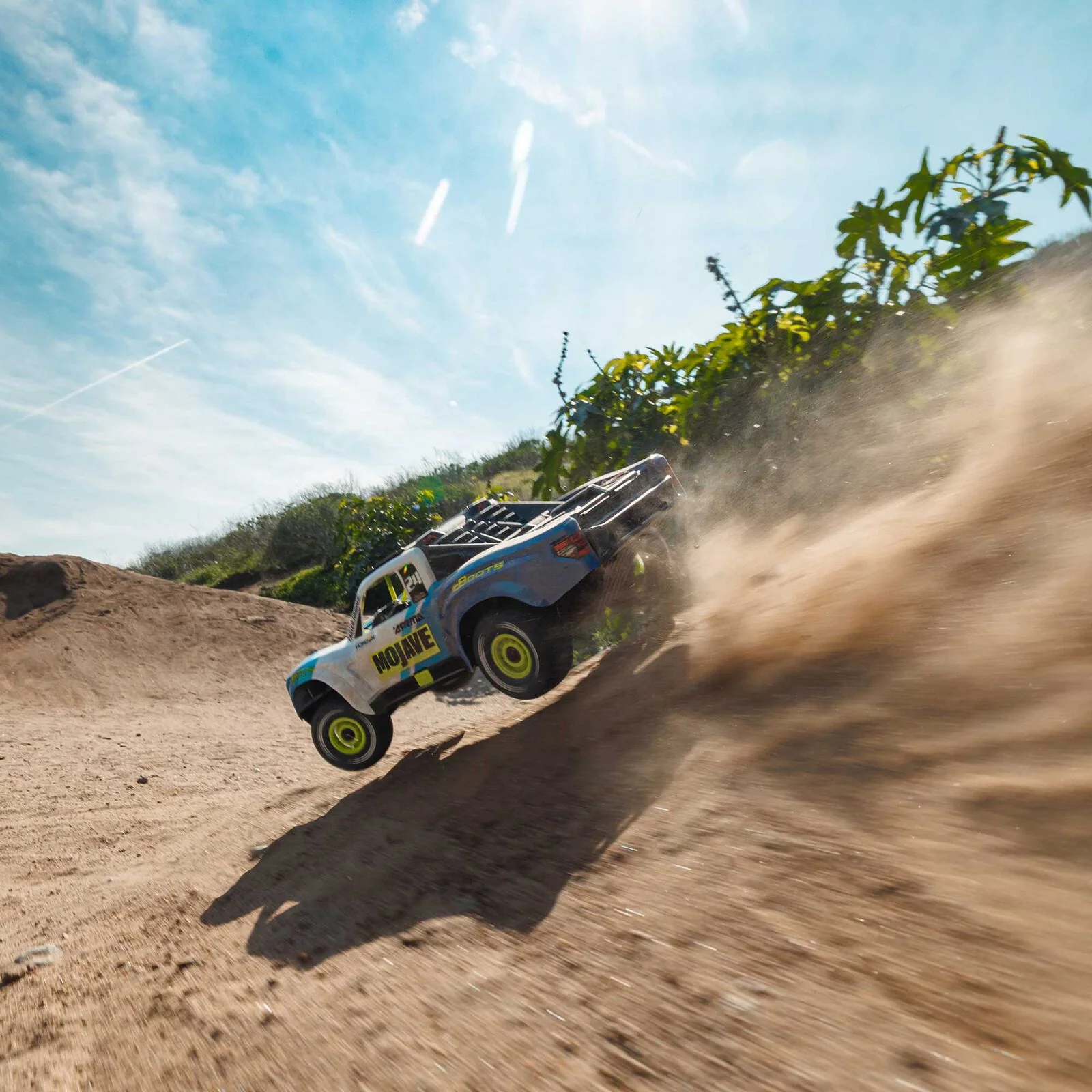 ARRMA Movaje Grom Mega 380 Brushed 4X4 Small Scale Desert Truck RTR with Battery & Charger, Blue/White