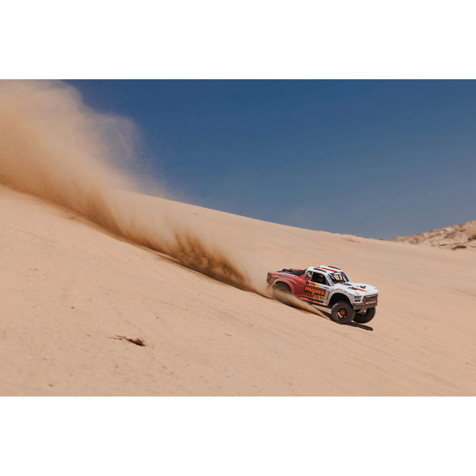 ARRMA MOJAVE 4X4 4S BLX 1/8th Scale Desert Trk White/Red