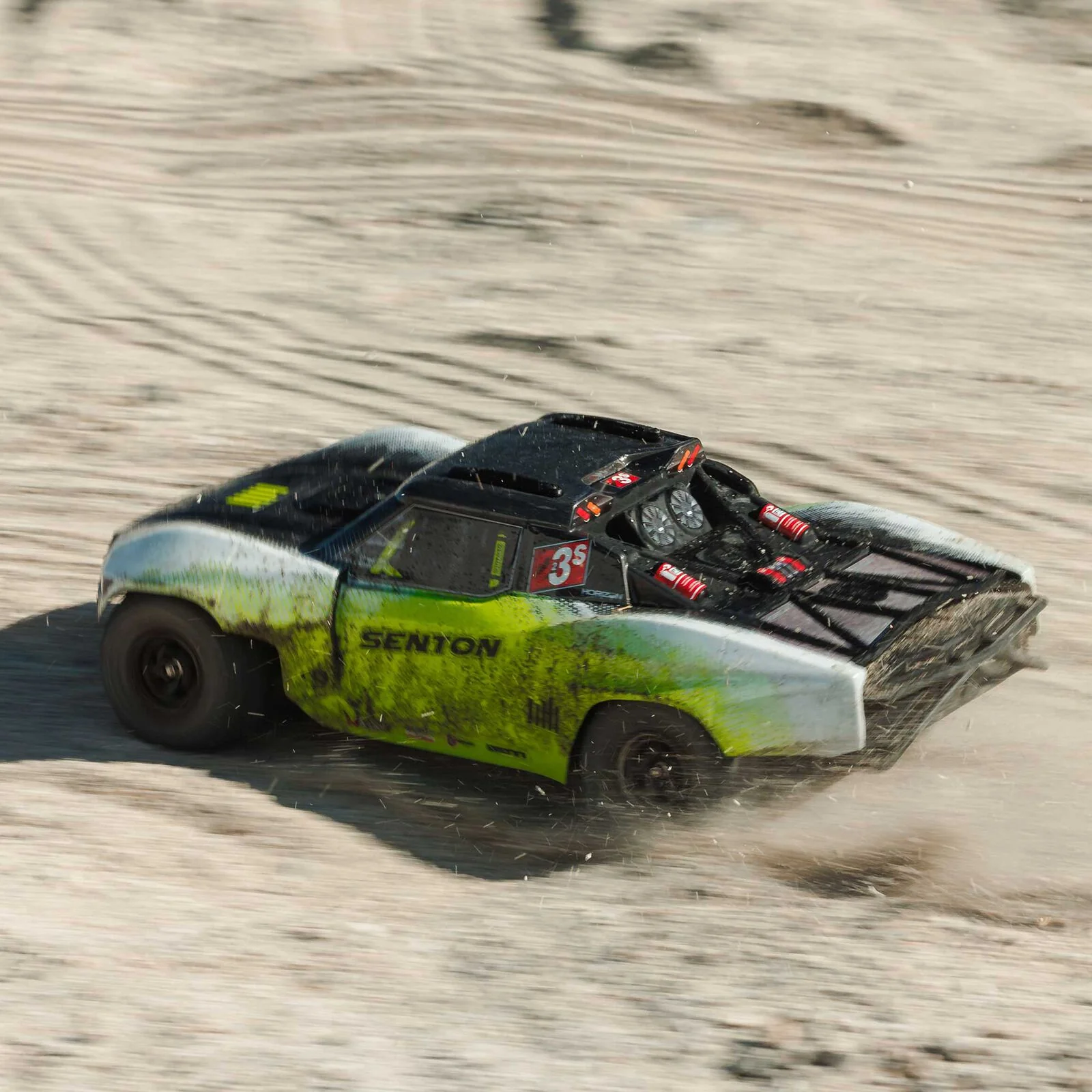 ARRMA 1/10 SENTON 223S BLX Brushless 4X4 Short Course Truck RTR with DSC, Yellow