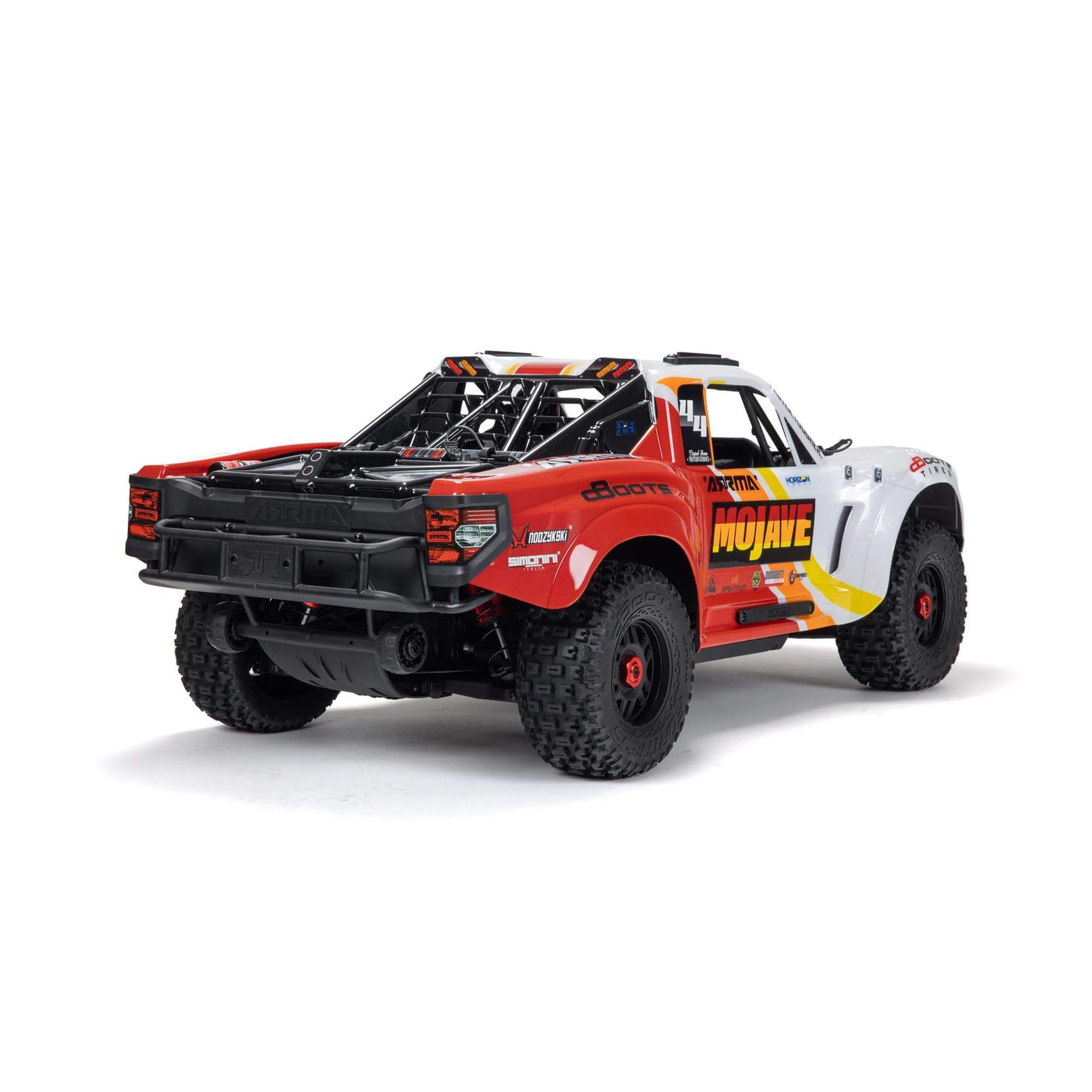 ARRMA MOJAVE 4X4 4S BLX 1/8th Scale Desert Trk White/Red