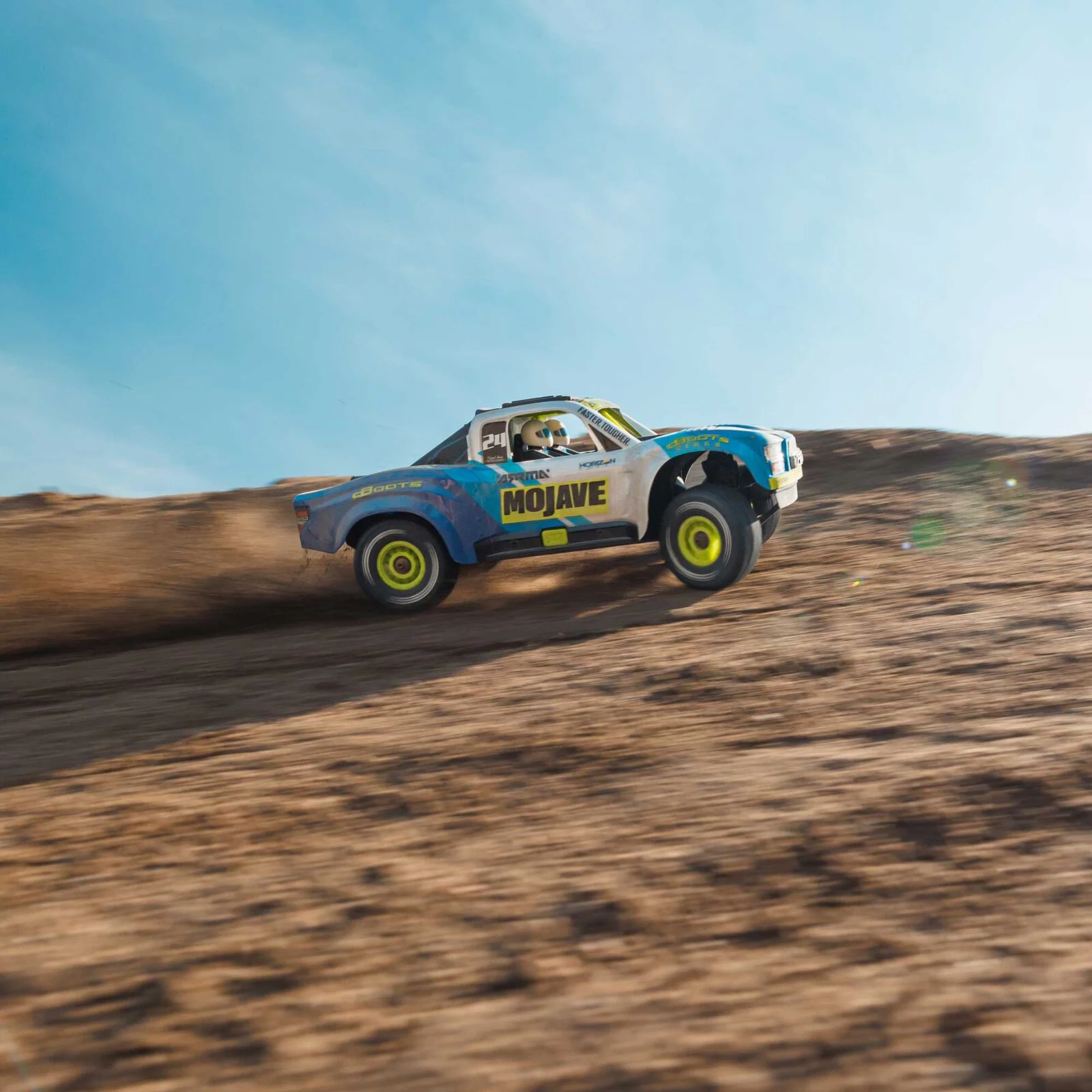 ARRMA Movaje Grom Mega 380 Brushed 4X4 Small Scale Desert Truck RTR with Battery & Charger, Blue/White