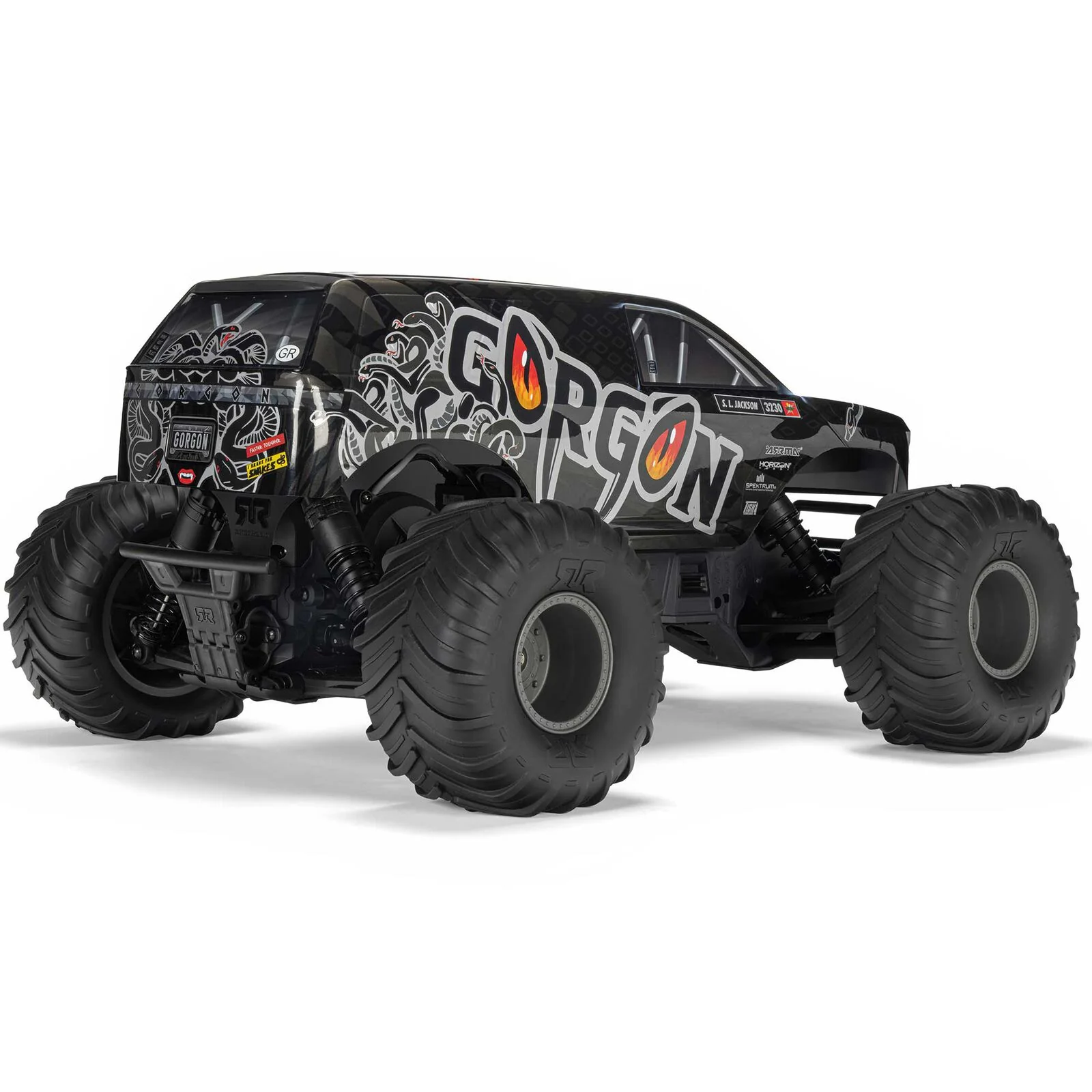 1/10 GORGON 2WD RTR Brushed Monster Truck (Battery & Charger Included), Gun Metal