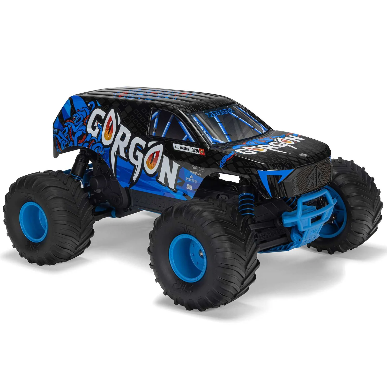 ARRMA 1/10 GORGON 2WD RTR Brushed Monster Truck (Battery & Charger Included), Blue