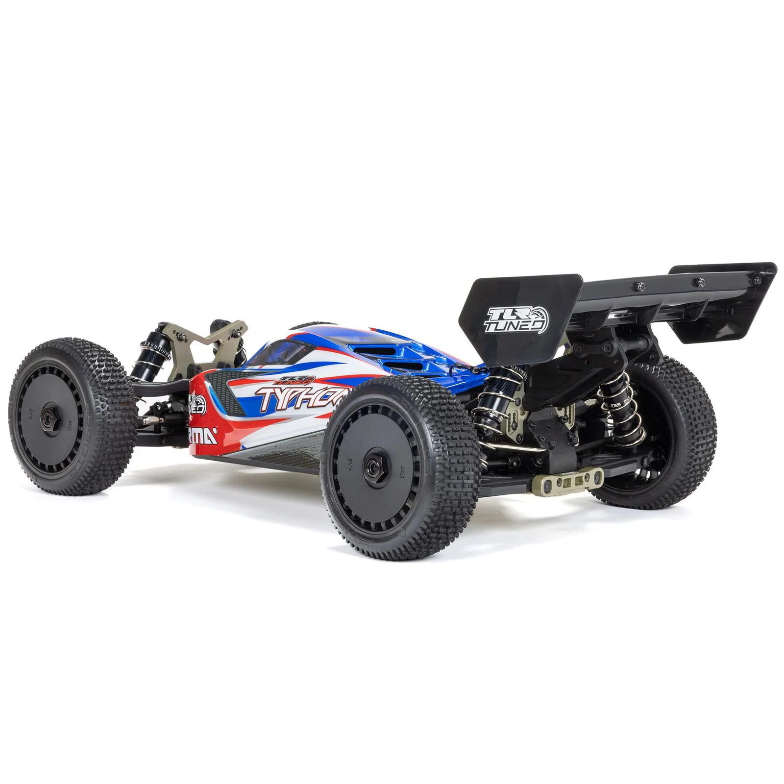 ARRMA 1/8 TLR Tuned TYPHON 6S 4WD BLX Buggy RTR, Red/Blue