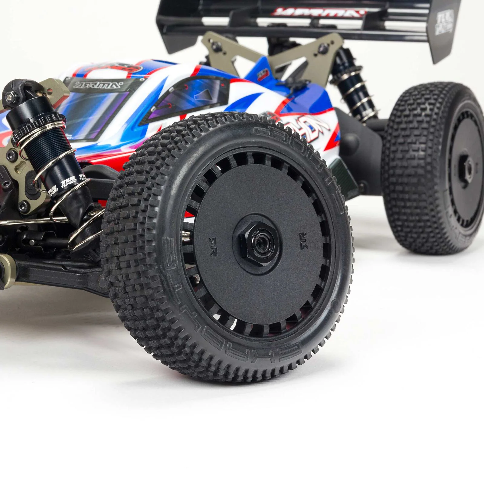 ARRMA 1/8 TLR Tuned TYPHON 6S 4WD BLX Buggy RTR, Red/Blue