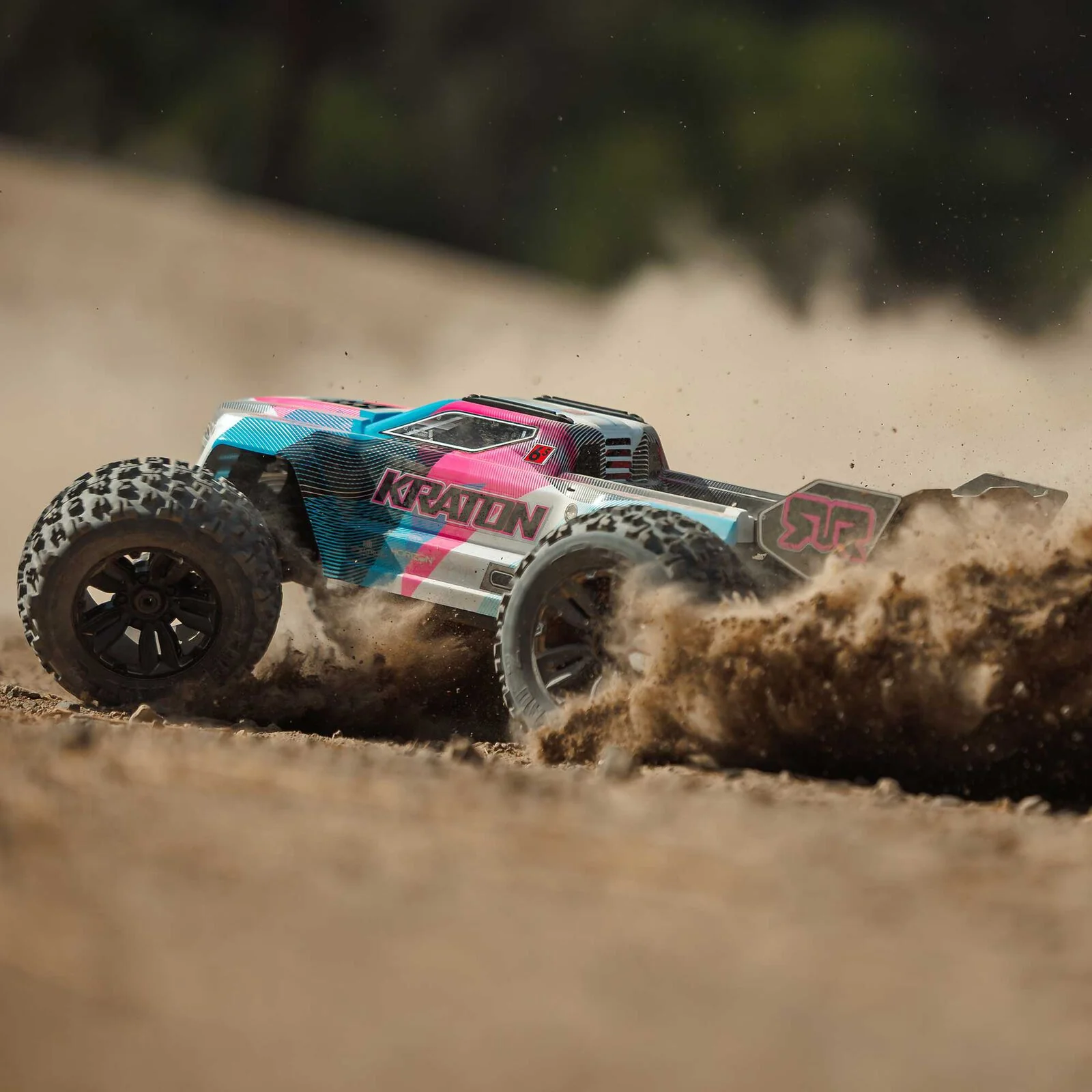 ARRMA 1/8 KRATON 6S 4X4 RTR Brushless Speed Truck, Blue/Pink