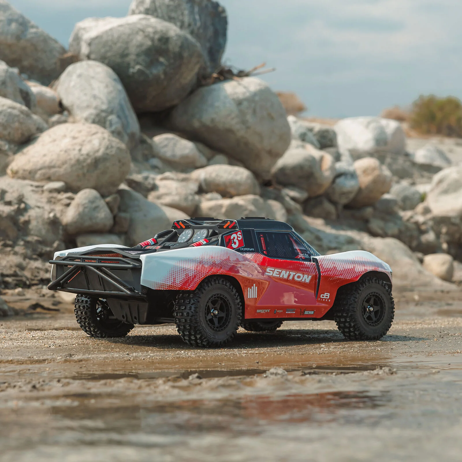 ARRMA 1/10 SENTON 223S BLX Brushless 4X4 Short Course Truck RTR with DSC, Red