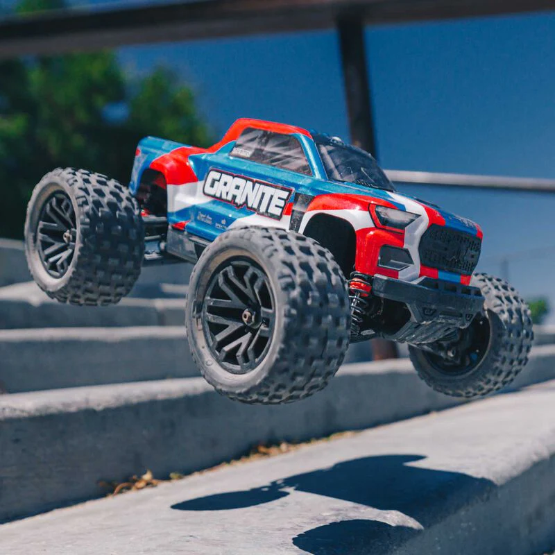 ARRMA 1/18 GRANITE GROM MEGA 380 Brushed 4X4 Monster Truck RTR with Battery & Charger, Blue
