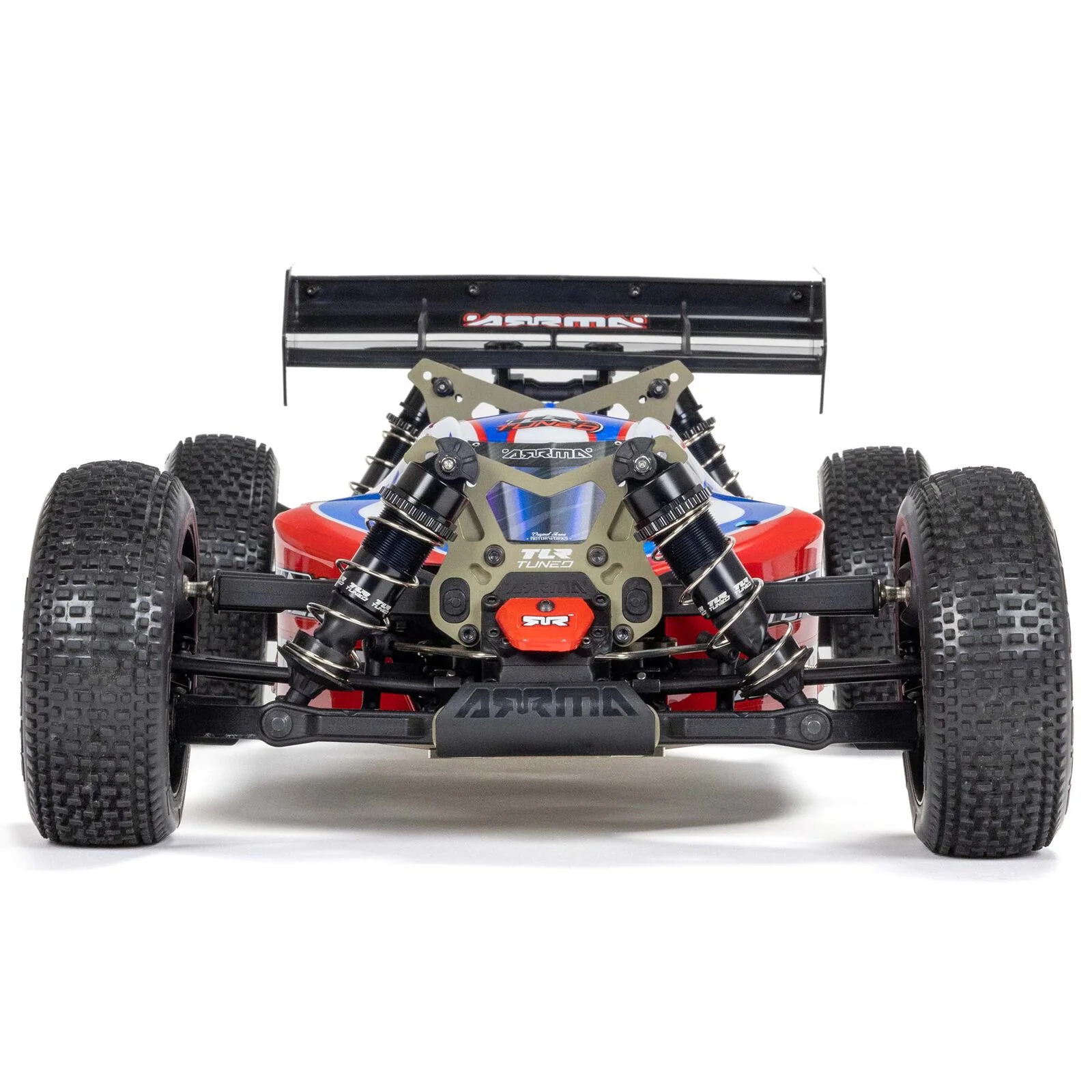 ARRMA 1/8 TLR Tuned TYPHON 6S 4WD BLX Buggy RTR, Red/Blue