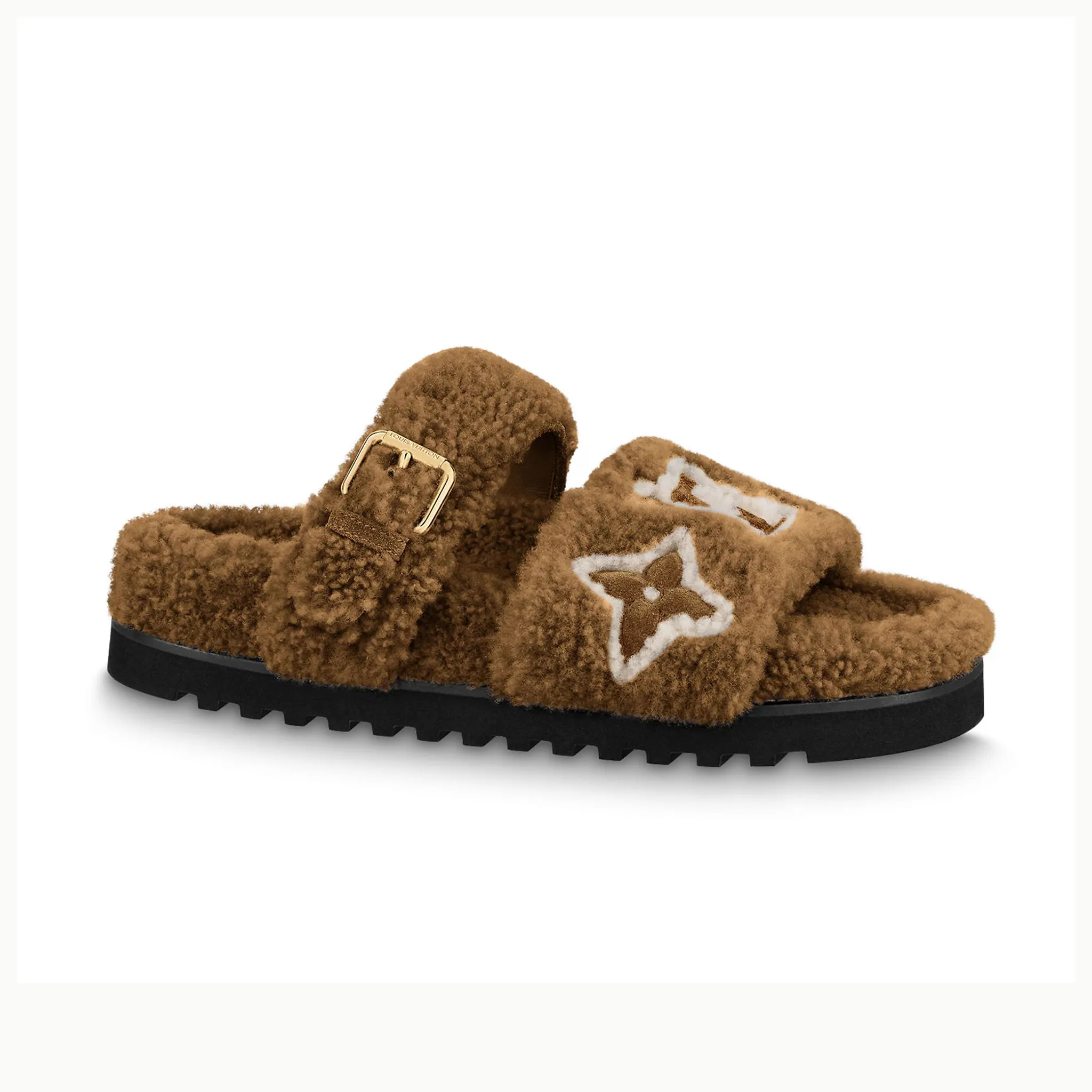 Louis Vuitton Winter Wool Slippers Warm Plush Shoes #nigo51446