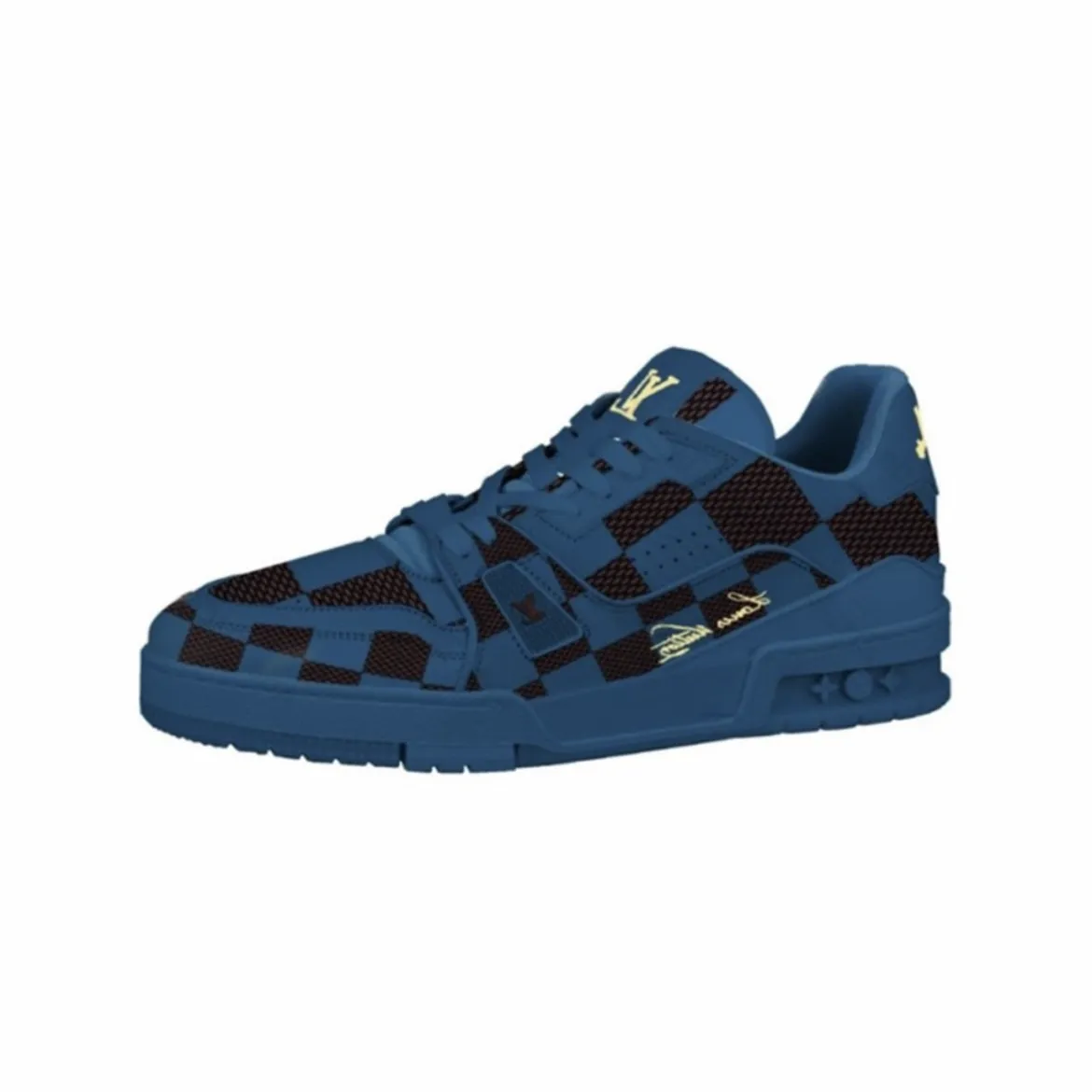 Louis Vuitton NIGO Printed sneakers cowhide plate shoes #nigo94991