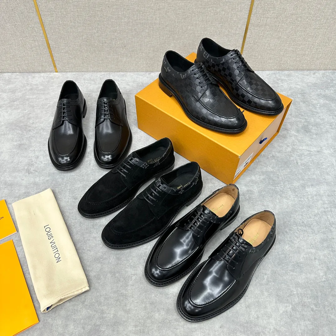 Louis Vuitton Men's Low Top Lace-Up Leather Shoes #nigo96422