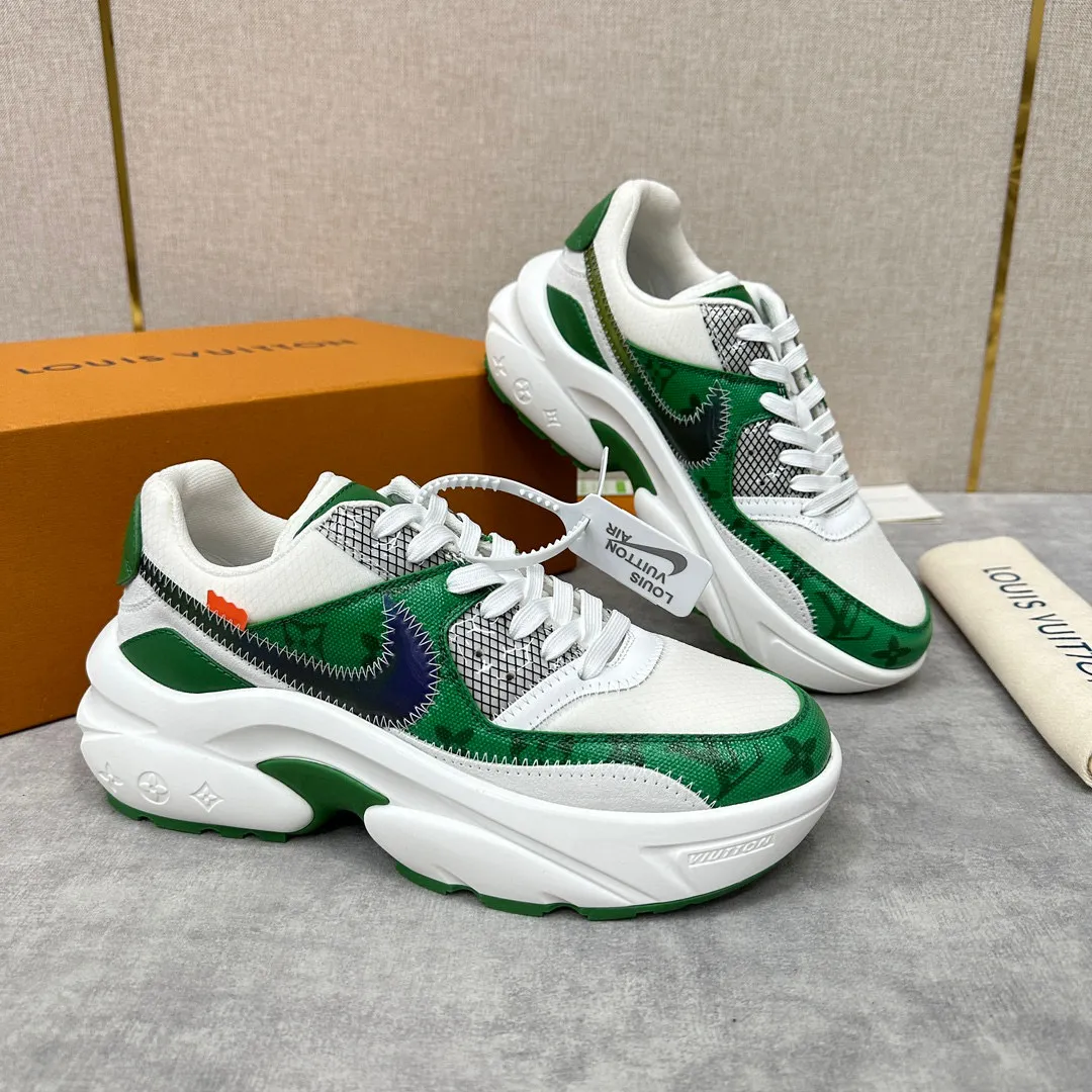 Louis Vuitton x Nike NIGO Clashing Colour Patchwork Mesh Sneakers Shoes #nigo94843