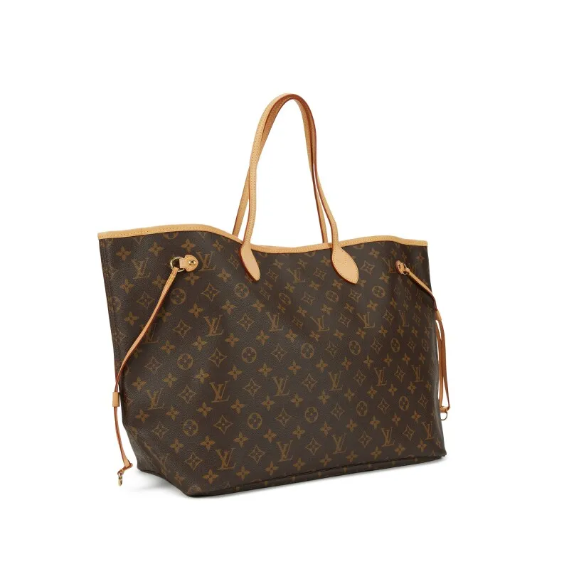 Ebene Monogram Coated Canvas Neverfull GM Gold Hardware,