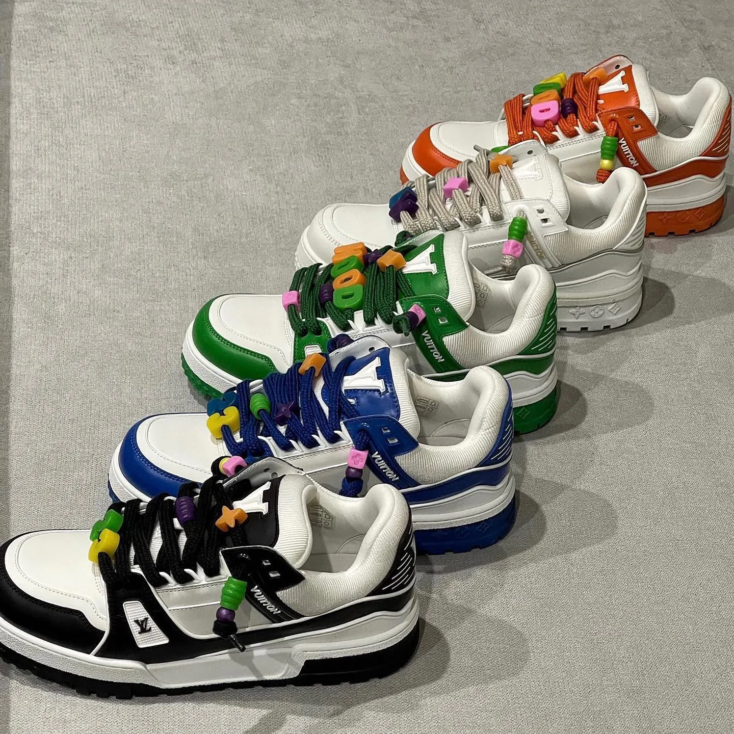 Louis Vuitton NIGO Beaded shoelaces sneakers board shoes #nigo1493
