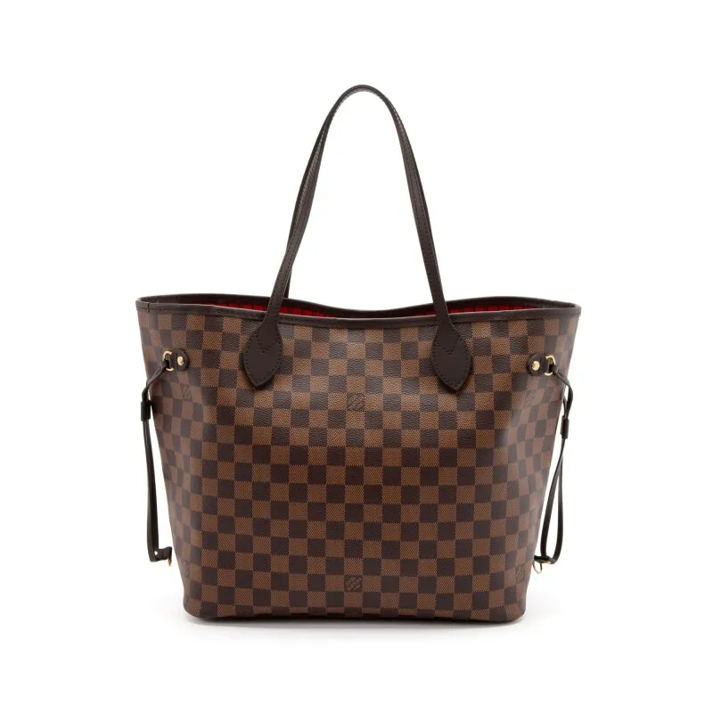 Brown Damier Ebene Coated Canvas Neverfull PM Gold Hardware,