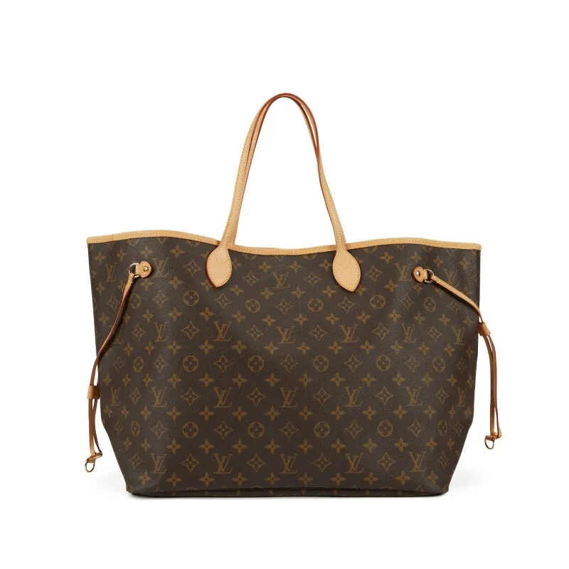 Ebene Monogram Coated Canvas Neverfull GM Gold Hardware,