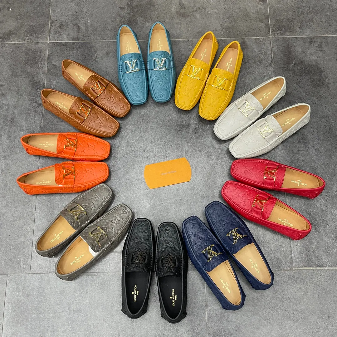 Louis Vuitton NIGO Leather Dark Grain Logo Muller Shoes #nigo94279