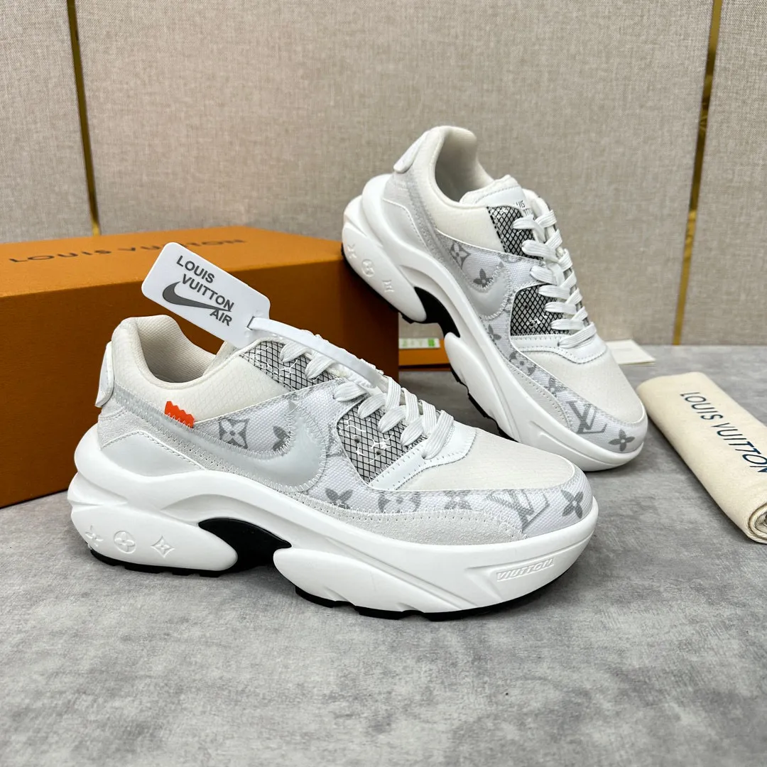 Louis Vuitton x Nike NIGO Clashing Colour Patchwork Mesh Sneakers Shoes #nigo94843