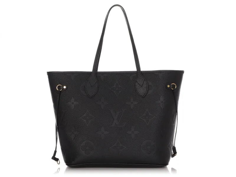 Black Giant Monogram Empreinte Neverfull MM Gold Hardware,