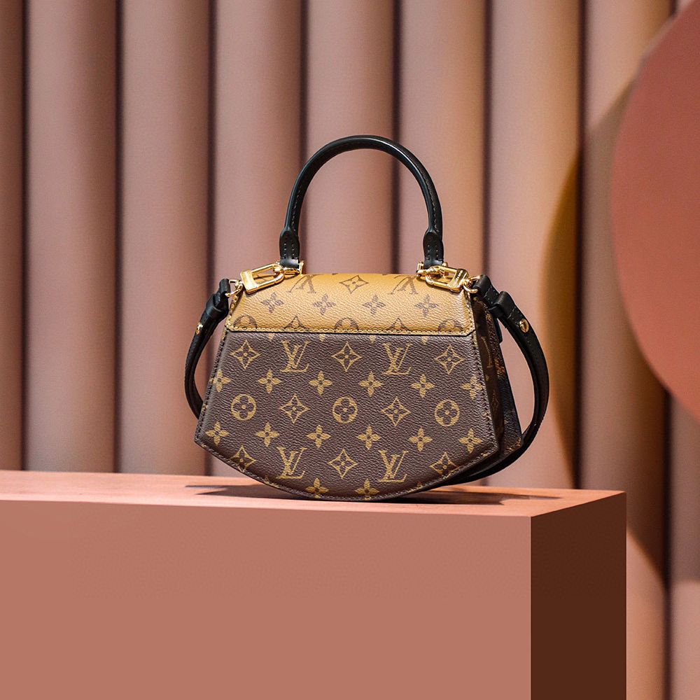 Louis Vuitton Leather Printed Irregular Portable Bag