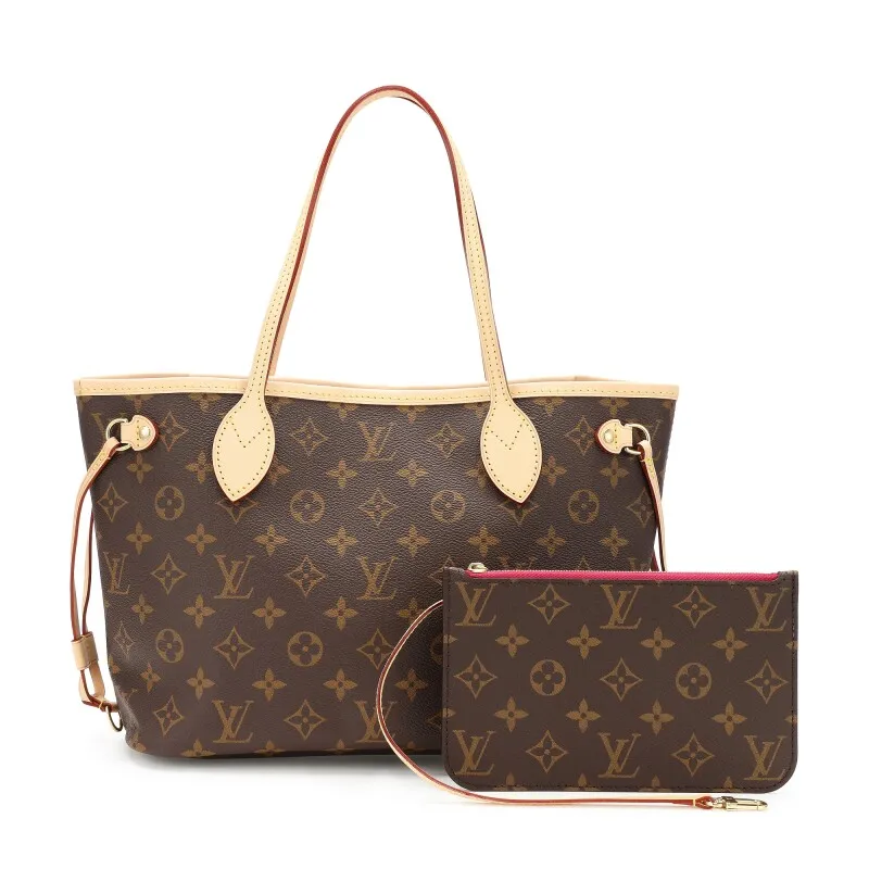 Brown Monogram Coated Canvas Neo Neverfull PM Pivoine Gold Hardware
