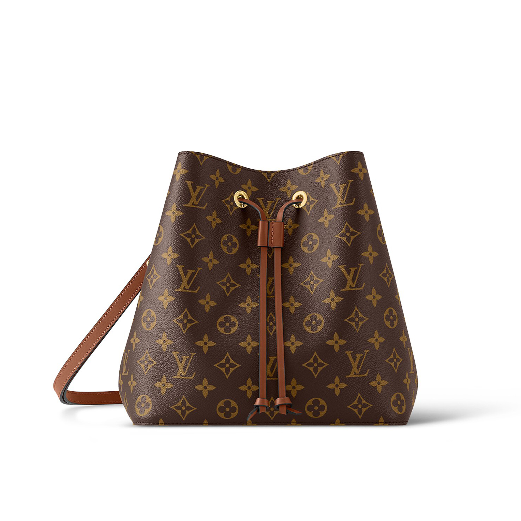 Louis Vuitton  Leather Drawstring Bucket Bag Bags M44021
