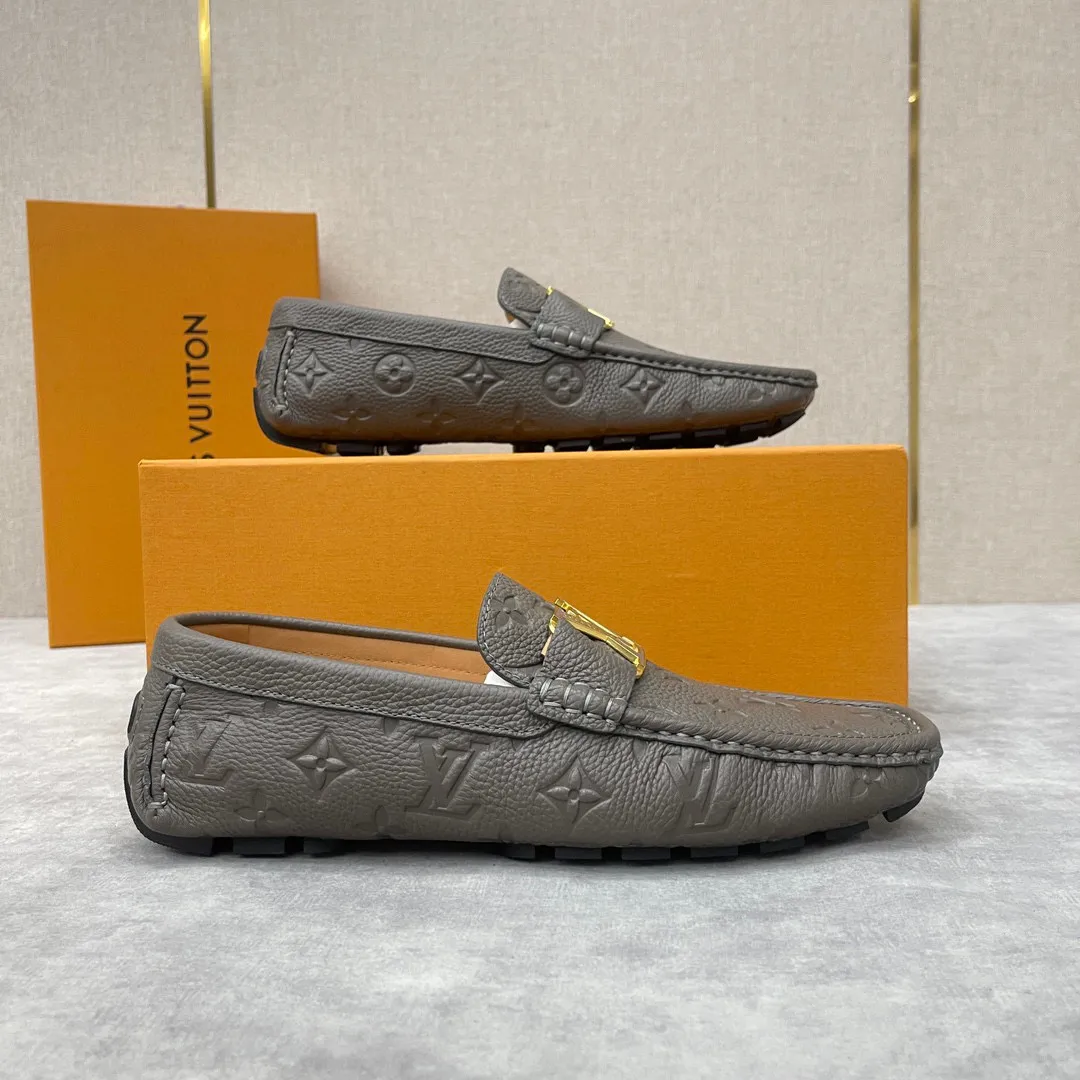 Louis Vuitton NIGO Leather Dark Grain Logo Muller Shoes #nigo94279