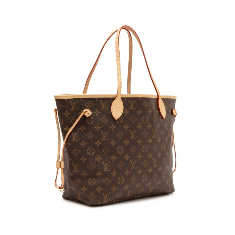 Damier Ebene Coated Canvas Neverfull GM Gold Hardware,