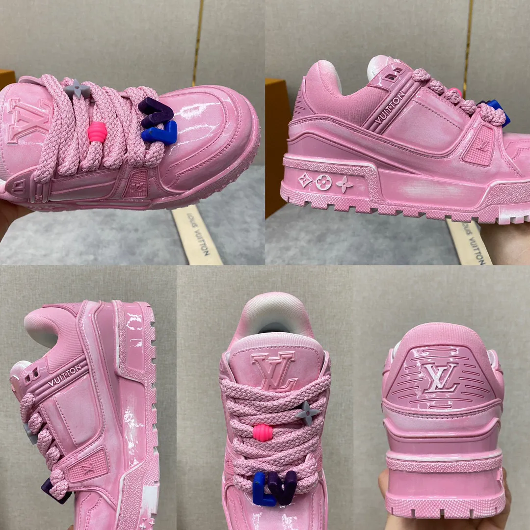 Louis Vuitton NIGO Candy Colored Canvas Lace Up Shoes #nigo57711