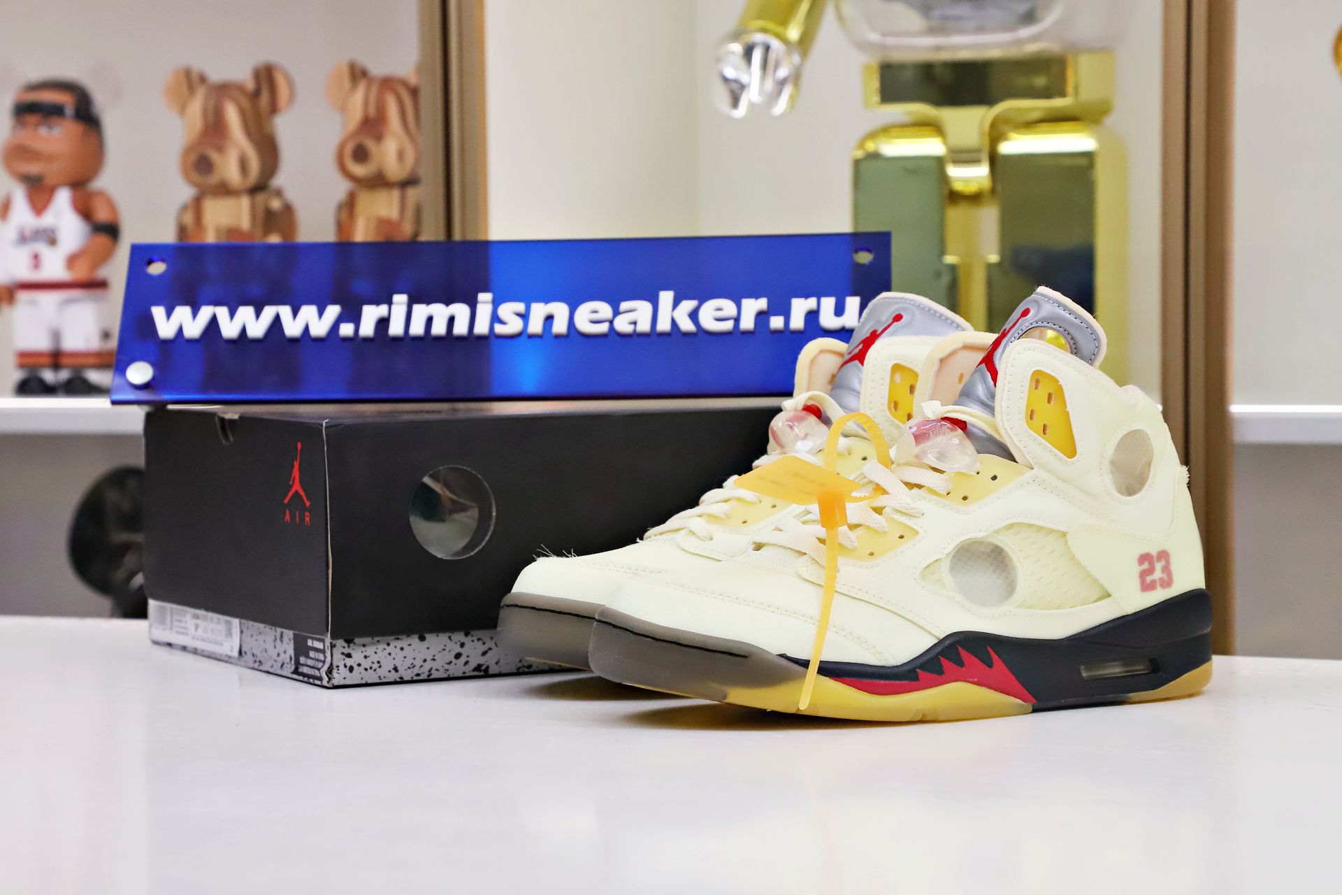 AIR JORDAN OFF-WHITE X AIR JORDAN 5 RETRO SP PS 'SAIL'