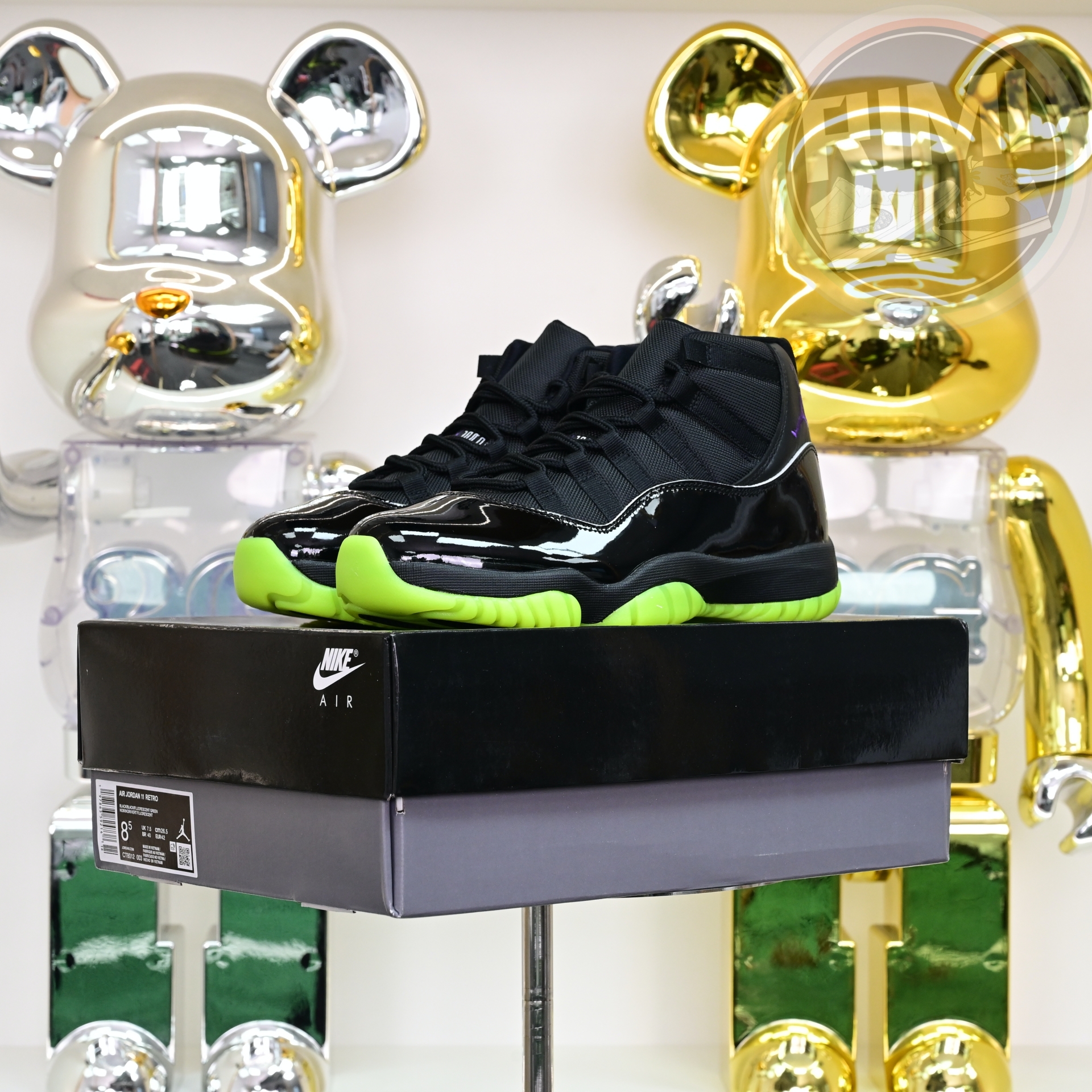 Air Jordan 11 GS Black/Barely Volt   CT8012-003