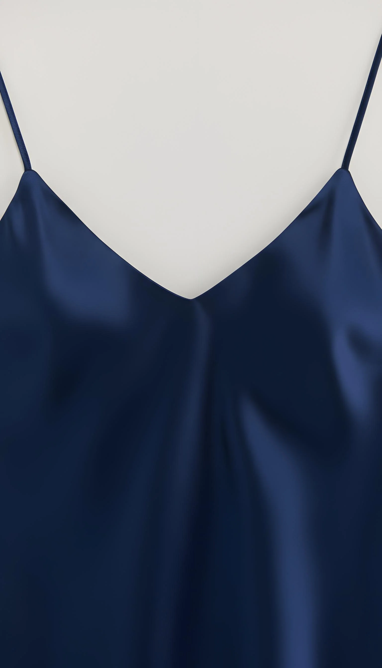 Women’s Pure Silk Camisole Pajama Set In Navy Blue