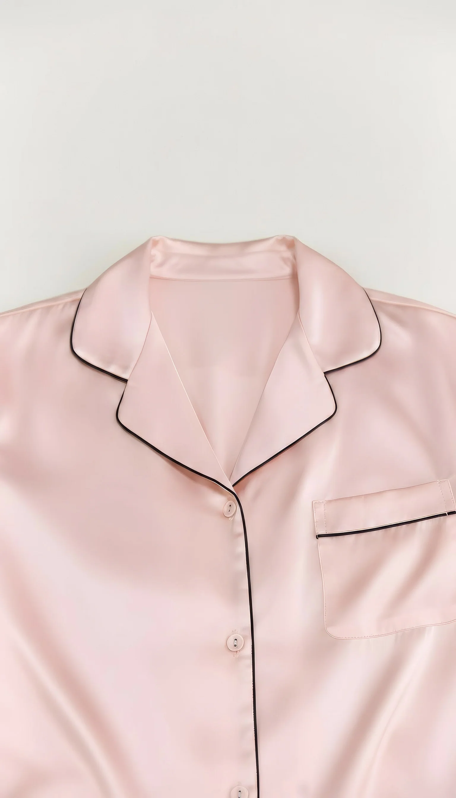 Women’s Long-Sleeve & Pants Silk Pajama In Pale Pink