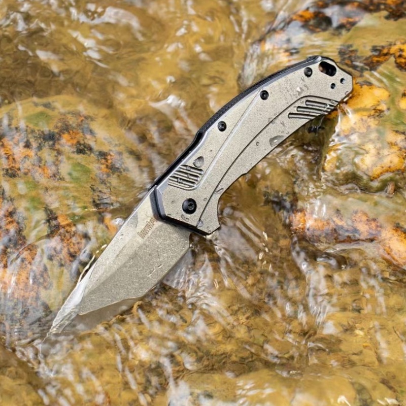 Kershaw Outdoor Folding Knife Card Show 17760, High Quality Quick Open Outdoor Folding Knife Pocket Knife, Portable Knife Field Defense Folding Knife Survival Knife