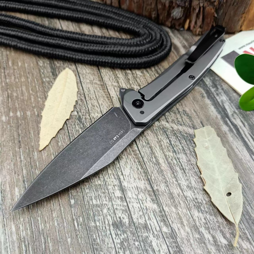 Multi-purpose Knife, Folding Knife, EDC Multi-purpose Tool Knife, 1404 Series, Convenient Pocket Knife, Black Stone Washing Process, CNC Precision Grinding Blade, Aluminum Alloy Handle, High-end Quality