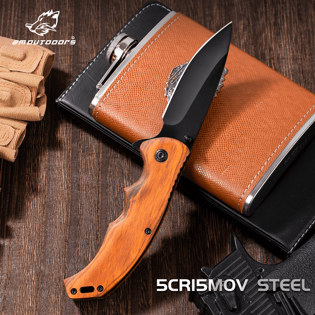 Outdoor Folding Knife Outdoor Convenient Knife High Hardness Stainless Steel Knife Outdoor Camping Knife, Convenient Fruit Knife, which can be used for outdoor activities such as mountaineering, hiking, wilderness survival, camping, etc