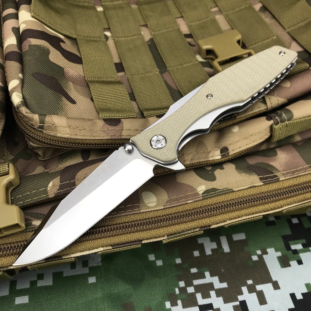 Outdoor EDC Folding Knife – Model 0393 with 9Cr14MoV Steel Blade and G10 Handle, Lightweight Pocket Tool for Camping, Fishing & Everyday Carry