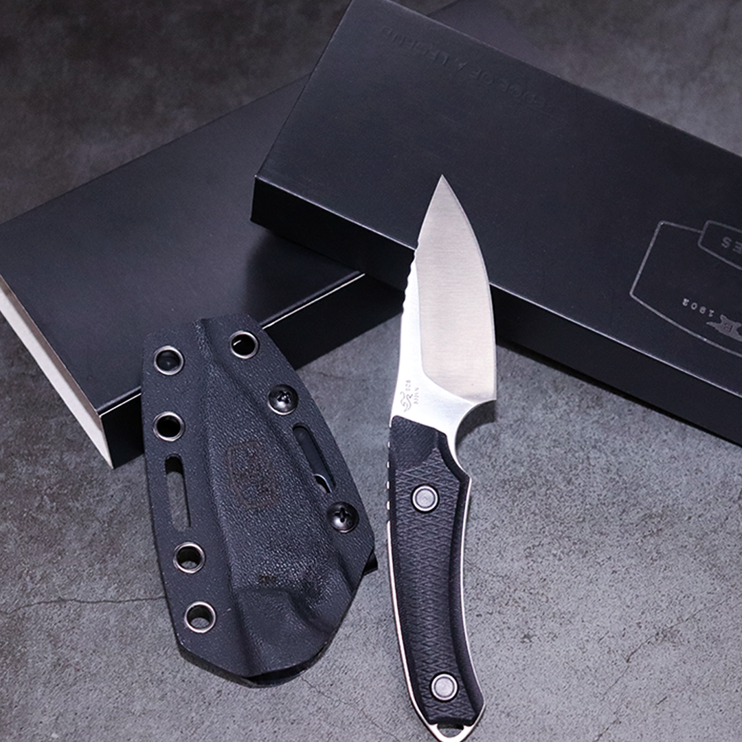 Outdoor Fixed Blade Knife – 7Cr15MoV Steel with G10 Handle, Full-Tang Design and Sheath, Multi-Purpose Camping & Everyday Utility Knife