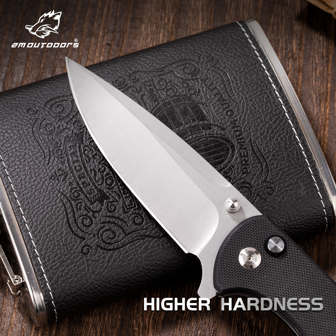 1PC Folding Knife, Outdoor Pocket Knife, 7cr15mov Steel, G10 Handle, CNC Fine Grinding Process, Bearing Lock, High Quality-for Fishing, Hiking, Survival, Gifts For Men And Women