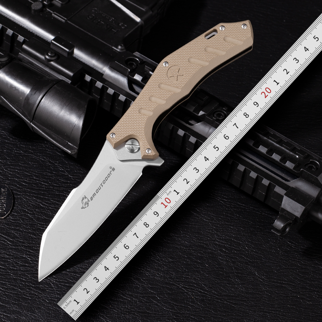 Folding Knife, Pocket Knife, EDC Multi-function Outdoor Tool Knife, D2 Special Steel, G10 Non-slip Handle, For Fishing, Hiking, Survival, Gifts For Men And Women