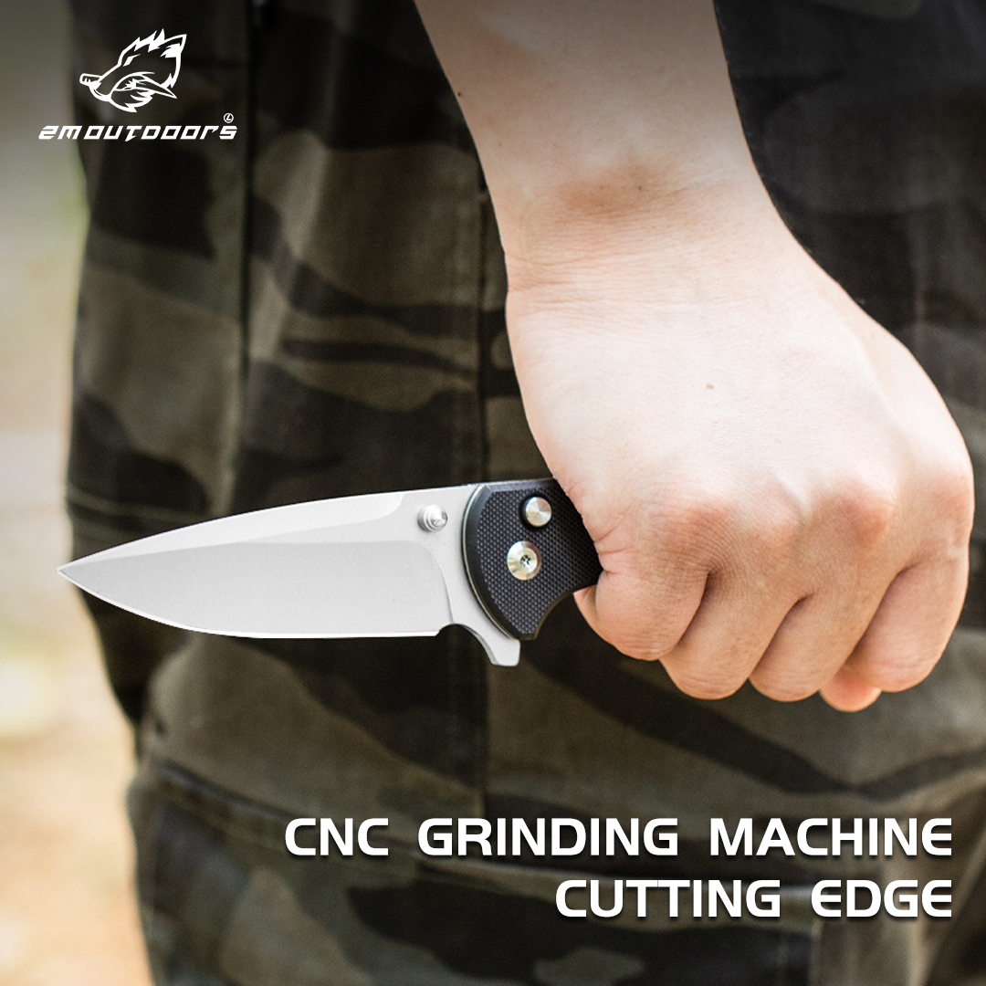 1PC Folding Knife, Outdoor Pocket Knife, 7cr15mov Steel, G10 Handle, CNC Fine Grinding Process, Bearing Lock, High Quality-for Fishing, Hiking, Survival, Gifts For Men And Women