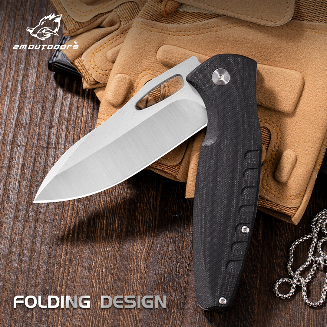 1PC Outdoor Folding Knife Kitchen Multi-purpose Knife Fruit Knife Adventure Knife, CNC Fine Grinding Process, D 2 Blade, G10 Non-slip Handle, Can Be Used For Hiking, Wilderness Survival, Camping And Other Outdoor Activities, Gifts