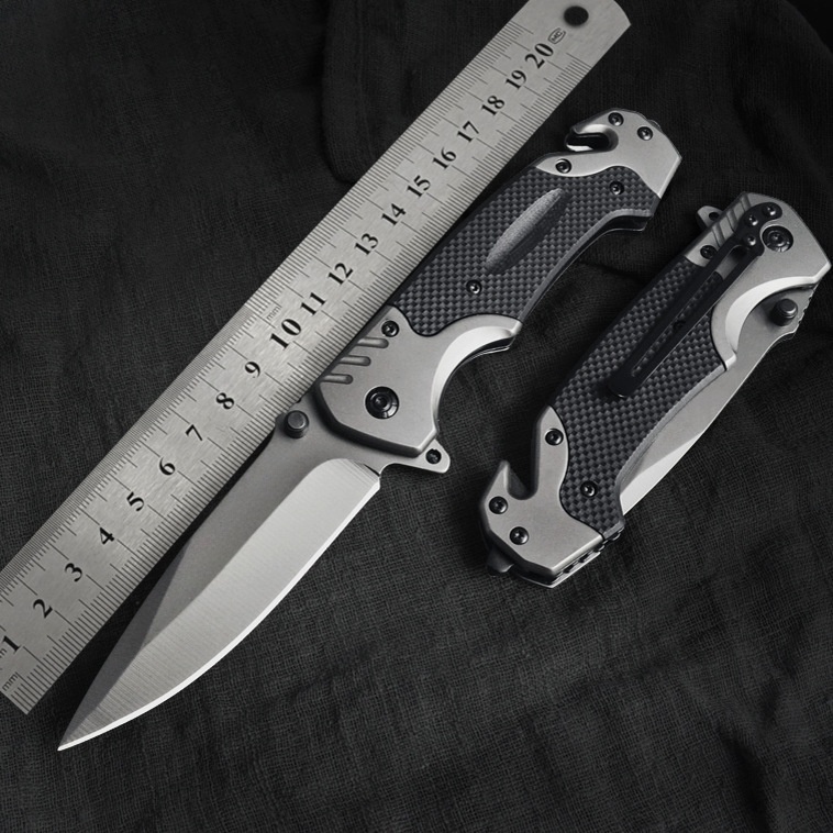 Outdoor Folding Knife, Compact and Durable Knife, One-Handed Quick Knife, EDC Multi-Tool Knife, 9 Inch Tactical Assist Folding Knife Rescue Camping Survival Knife – Camping, fishing, everyday all in one