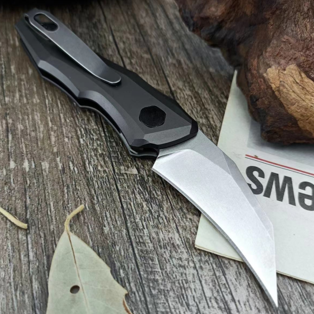 Kaxiu 7350 Folding Knife – Aviation-Aluminum Handle with D2 Blade, Compact Outdoor Knife for Camping, Picnics & Everyday Gear