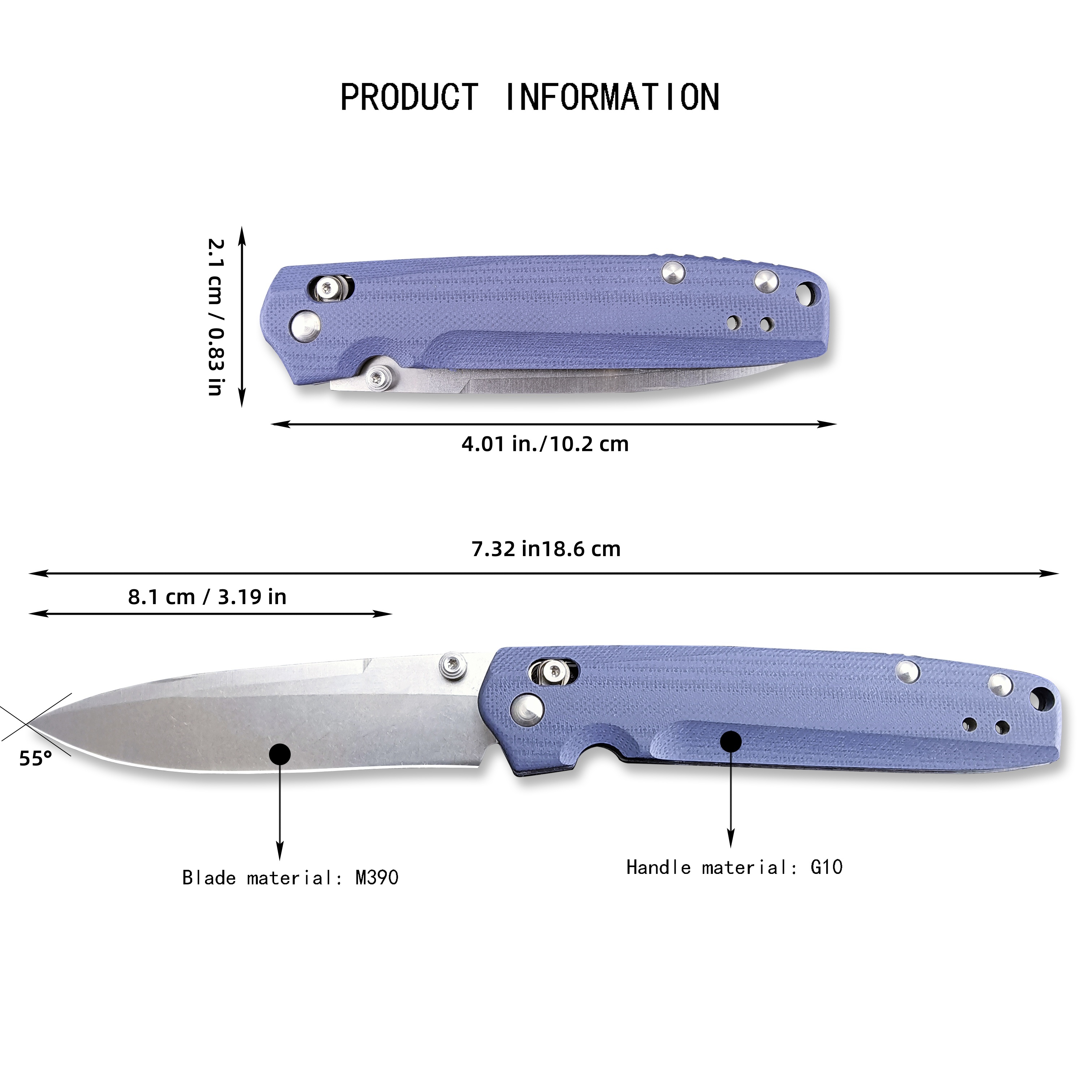 BM485 Outdoor Folding Knife – CNC Fine-Sharpened M390 Steel Blade with G10 Handle, Durable & Cost-Effective Everyday EDC Knife