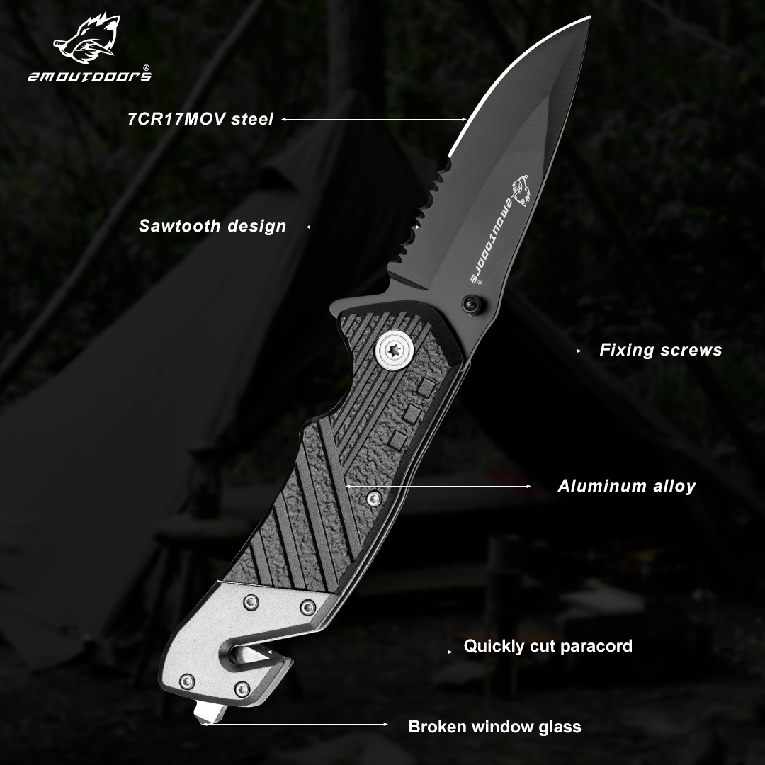 Outdoor folding knives,Folding knife, EDC tool, 7CR17MOV high hardness blade, can be used for fishing, camping, outdoor adventure and other activities, gifts for men and women