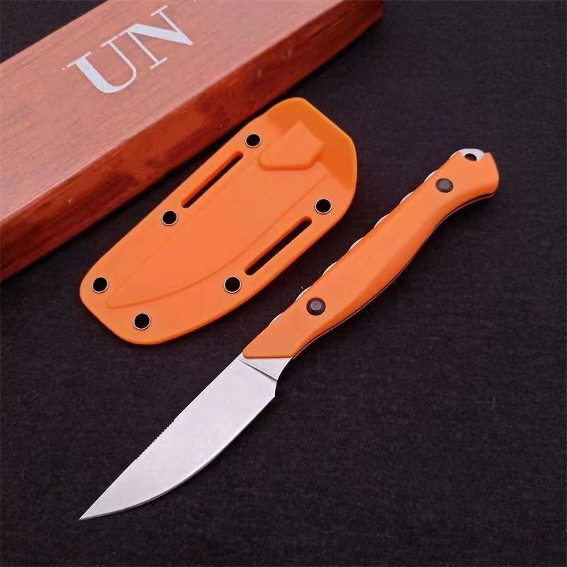 Outdoor Fixed Blade Straight Knife, RV Kitchen Knife, CNC Fine Grinding, 8Cr13Mov Cutting Edge, BM15700 Model, Tactical Straight Knife with Kydex Sheath – Built for Extreme Environments