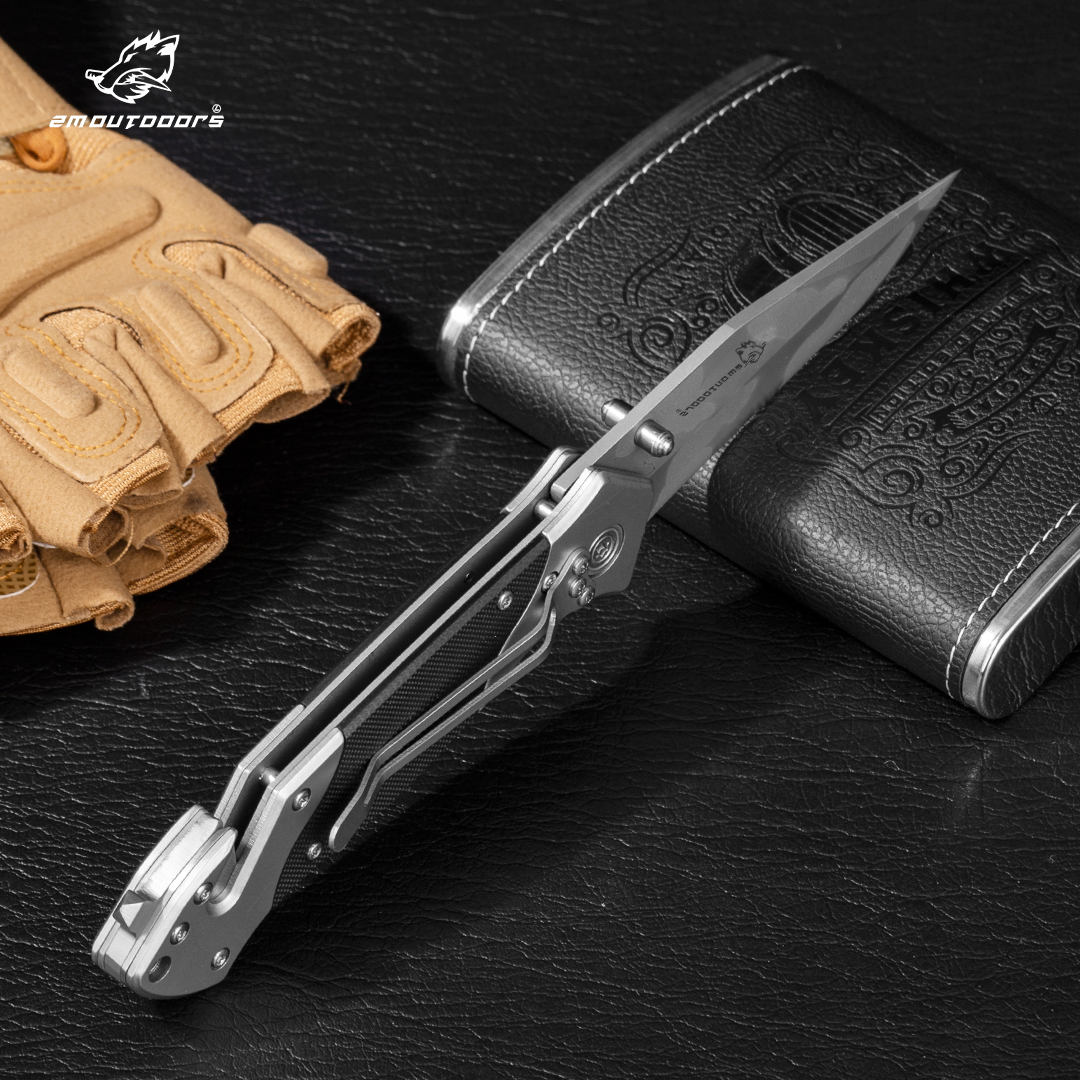 1PC, Folding Knife, Pocket Knife, Fruit Knife Just Side Lock, 7cr17mov Top Blade, G10 Fibreglass Handle, EDC Pocket Knife For Fishing, Hiking, Survival, Gifts For Men And Women