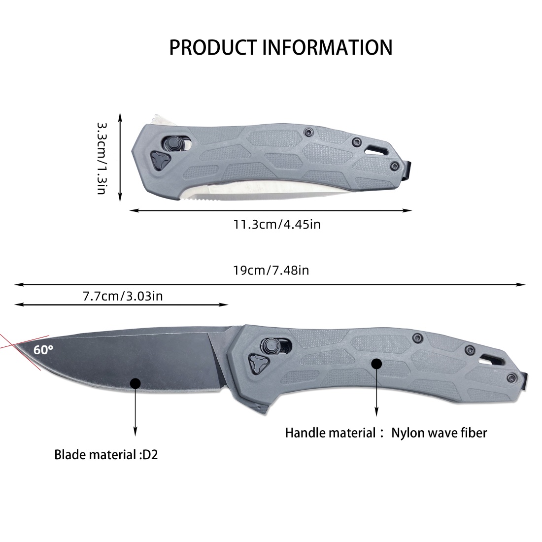 Kaxiu 2042 model, nylon fiber handle folding knife, field self-defense sharp multi-function knife, hand-forged city survival daily carry straight knife